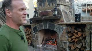 Part 1 How to Build an EPIC FireRock Outdoor Fireplace and Waterwall [upl. by Flore]