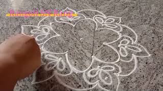 53 dots rangoli design simple daily use rangoli easy rangoli design rangoli youtube video [upl. by Lehrer43]