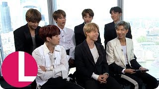 Worlds Biggest Boyband BTS Take on a British Quiz in Exclusive Interview  Lorraine [upl. by Aileve640]