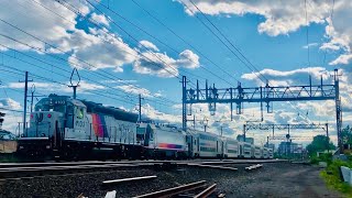 Rush Hour Trains on the NEC MampEMOBO Lines in Kearny NJ with Equipment Moves amp Heritage Units [upl. by Sirromed]