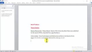 MLA Citation Theses Citation 8th EditionHow do you cite websites in MLA format by Dr Vishnu [upl. by Salmon725]