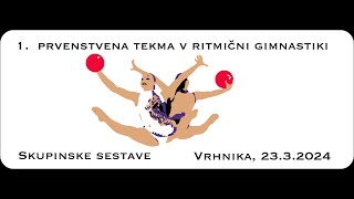 GD Vrhnika v živo  1 prvenstvena tekma v ritmični gimnastiki  skupinske sestave 1 del [upl. by Barnard]