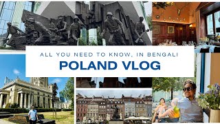 Warsaw Poland Vlog  Places to See Eat At Travel By  All You Need to Know in Bengali [upl. by Tortosa]