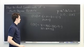 How to Find Coefficients of a Fourth Degree Parabola  All About Parabolas [upl. by Conn134]