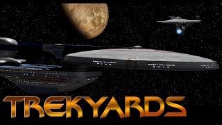 Trekyards Animations  1701A meets the USS Excelsior Full 1080HD [upl. by Lambart284]