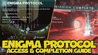 Hidden Mission Enigma Protocol Guide  Destiny 2 [upl. by Eahcim]