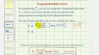 Trapezoid Rule Error  Numerical Integration Approximation [upl. by Orthman]