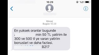 İstenmeyen Reklam ve Bahis Mesajları Engelleme  2018 Kesin Çözüm [upl. by Chandless]