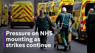 NHS facing ‘unprecedented challenge’  as strikes continue across UK [upl. by Avika]