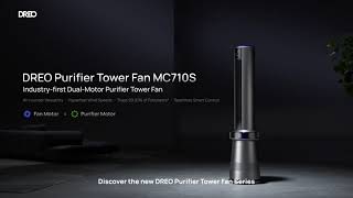 DREO MC710S  Industryfirst Dualmotor Purifier Tower Fan [upl. by Adnohsek]