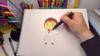 How to draw HARRY POTTER  we draw Harry Potter easy [upl. by Rina]