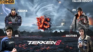 MY FIRST DAY ON YOUTUBE AND IN TEKKEN 8 KAZUYA ME VS JIN MY BROTHER 4K PC GAMEPLAY OF TEKKEN 8 [upl. by Aner]