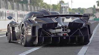 Pagani Huayra R with UNRESTRICTED Exhaust SOUND  9000rpm NA V12 Engine  Start Up Revs amp More [upl. by Gisela]