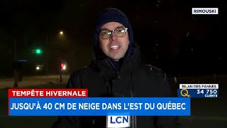 Tempête hivernale jusquà 40 cm de neige attendus dans lEstduQuébec  Explications 6h [upl. by Anna508]