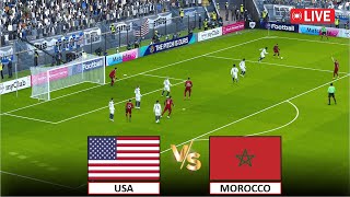 🔴LIVE  USA vs MOROCCO I 2024 MENS FOOTBALL FULL STREAMING I eFOOTBALL PES 21 GAMEPLAY [upl. by Euqinor176]