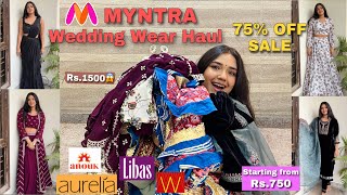 Wedding Wear Haul From Myntra🥰Try On Haul😱Indo Western Kurta Set Dress Saree  Kirti Agarwal [upl. by Airetahs593]