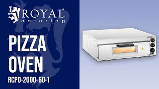 Pizza Oven RCPO2000601  Royal Catering  Product presentation [upl. by Fenn120]