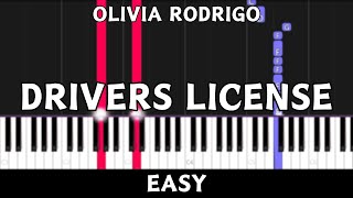 Olivia Rodrigo  Drivers License Easy Piano Tutorial [upl. by Liba]