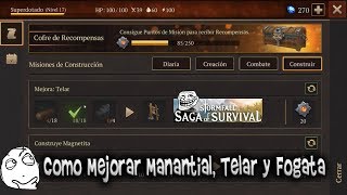 Stormfall Saga of Survival Como Mejorar Manantial Telar y Fogata [upl. by Leyes]