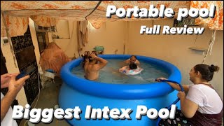 Biggest Portable Intex Pool  Pool Day At Home  Intex Pool Review [upl. by Irianat]