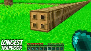 I found a LONGEST TRAPDOOR in Minecraft  Whats INSIDE the SECRET TRAPDOOR [upl. by Tonia]