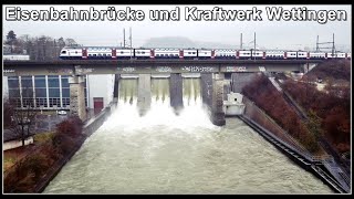 Kraftwerk und Stausee Wettingen Kanton Aargau Schweiz 2021 [upl. by Ellehctim]