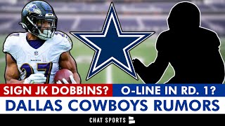 Cowboys Rumors JK Dobbins Signing In Free Agency Drafting Offensive Line In Round 1 Or Trading Up [upl. by Onaimad967]