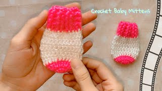 How to crochet baby mittens  step by step  for absolute beginners  youtube crochetart diy [upl. by Letnoj737]