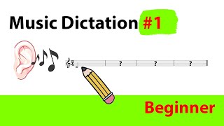 Melodic Music Dictation Tutorial For Beginners Learn C Major Notes And Rhythms [upl. by Aihsenad]