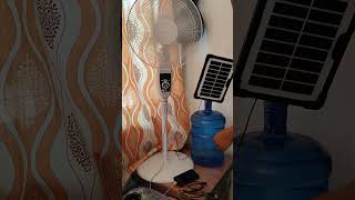 solar powered electric fan with 2pcs Free LED lights mura na sa shopee [upl. by Bowes]