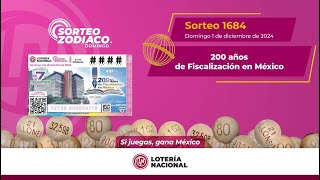 SORTEO ZODÍACO No 1684 Celebrando el Bicentenario de Fiscalización en México [upl. by Stilu]