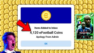 How To Get Free 4500 Coins amp Free Vieira In eFootball 2025 Mobile [upl. by Ekim]