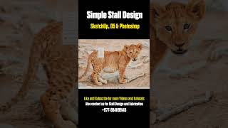 3D design of Stall learn3d sketchup [upl. by Nolyarg]