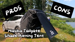 4K Hasika Tailgate Shade Awning Tent Review amp Set Up Tips amp Tricks camping adventure travel [upl. by Oremo522]