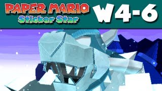 Paper Mario Sticker Star  W46  Bowsers Snow Fort Nintendo 3DS Gameplay Walkthrough [upl. by Neetsirhc365]