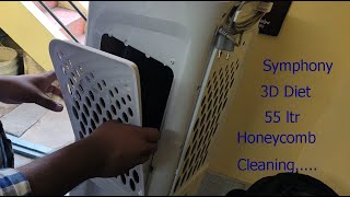 Symphony 3D diet 55Ltr air cooler honeycomb cleaning and replacing [upl. by Blanchette]