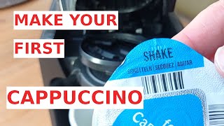 How To Make a Cappuccino with a Tassimo  How to Insert Pods [upl. by Jodoin]