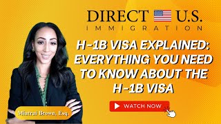 What is the H1B Visa H1B Visa Explained  US Immigration [upl. by Noraf]