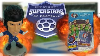 PANINI SUPERSTARS OF FOOTBALL UEFA EURO 2016 FIGUREN DISPLAY PACKS [upl. by Atsylak]