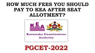 KEA Fees Structure for PGCETMBAMCAMTECH [upl. by Pendleton87]