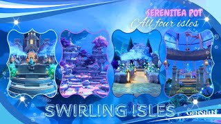 Swirling Isles ✨  Full Teapot Showcase genshinimpact genshin gaming games fontaine [upl. by Yddur847]