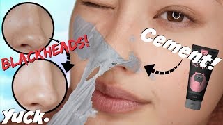 CEMENT BLACKHEAD PEELOFF MASK  Finally Something That Works [upl. by Dubenko291]