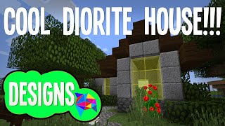 Minecraft  Small Diorite House Tutorial [upl. by Ahsiekit]