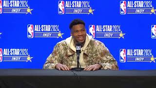 Bucks Giannis Antetokounmpo Speaks After NBA AllStar Game Damian Lillards MVP Performance [upl. by Latin]