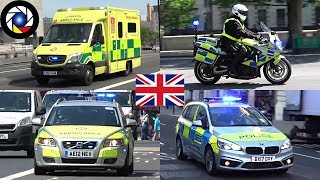 Police and Ambulances responding with Siren and Lights in London [upl. by Hew]