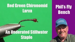 Red Green Chironomid LarvaPhil Rowley Fly Tying [upl. by Ruella]