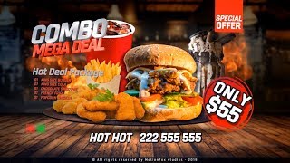 Food Menu Promotion Video for Restaurant Menu on TV Screen  After Effects Template [upl. by Notnel521]