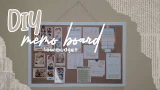 DIY MEMO BOARD  PIN BOARD  low budget [upl. by Gorlicki]