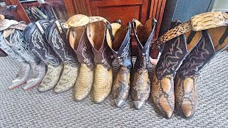 Vintage snake boot collection Tony Lama Panhandle Slim and more 🐍 [upl. by Freiman]