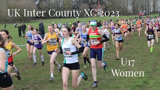 UK CAU Inter Counties XC U17 Women 2023 [upl. by Kellia]